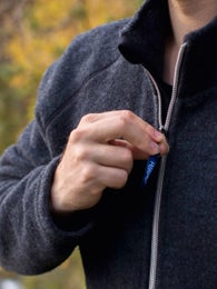 Miesten villafleecetakki, Antrasiitti - Ruskovilla