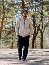 Miesten villafleecetakki, Dyyni - Ruskovilla