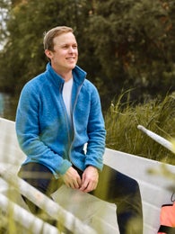 Miesten villafleecetakki, Taivaan sininen - Ruskovilla