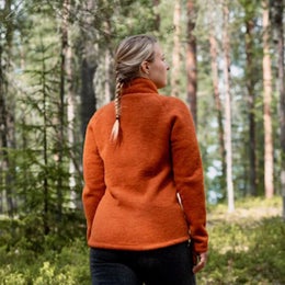 Naisten merinovillafleecetakki takaa, Hilla - Ruskovilla
