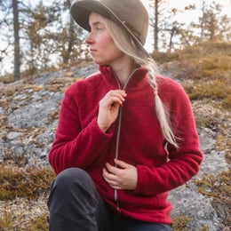 Naisten villafleecetakki, Karpalo - Ruskovilla